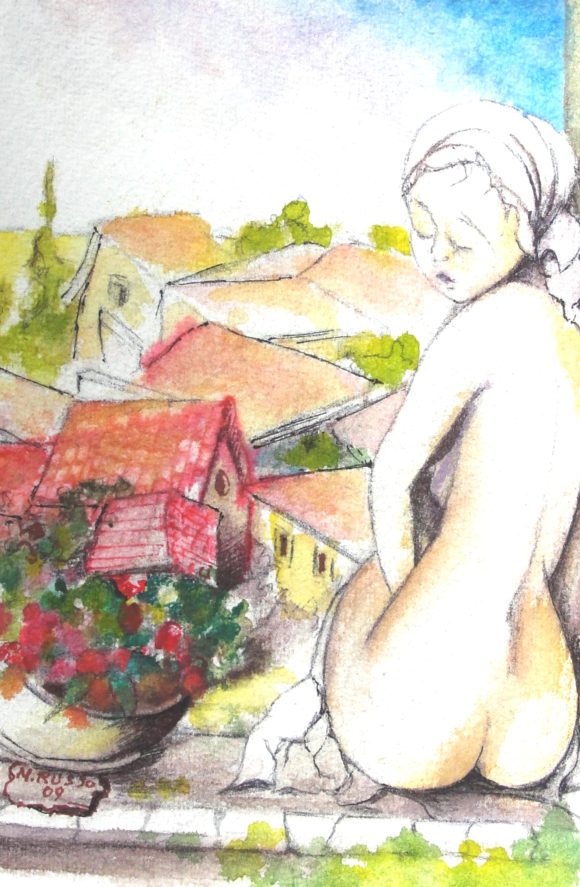 Nudo di fanciulla alla finestra